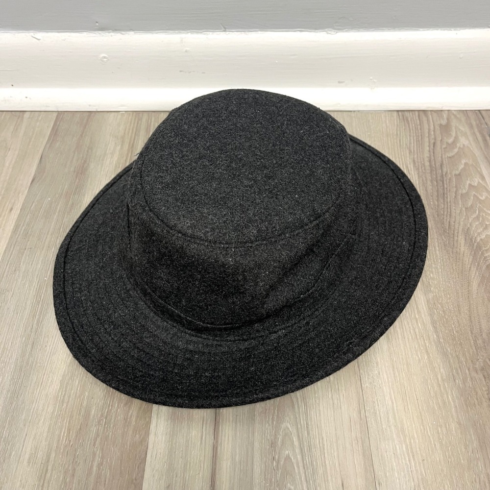Duluth Trading Co Hat Men's Large Gray Wool Blend Crusher Winter Ear Flap Bucket